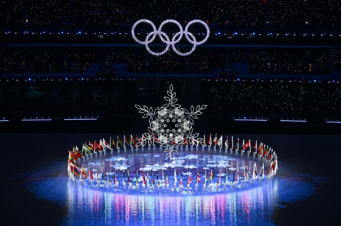 2月20日晚，北京第二十四届冬季奥林匹克运动会闭幕式在国家体育场举行。新华社记者李贺摄